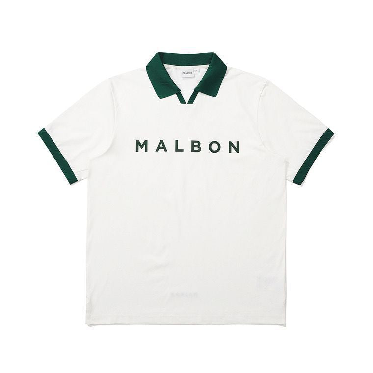 Malbon Korea 2025 Summer New Men's Golf Polo T-Shirt Short Sleeve