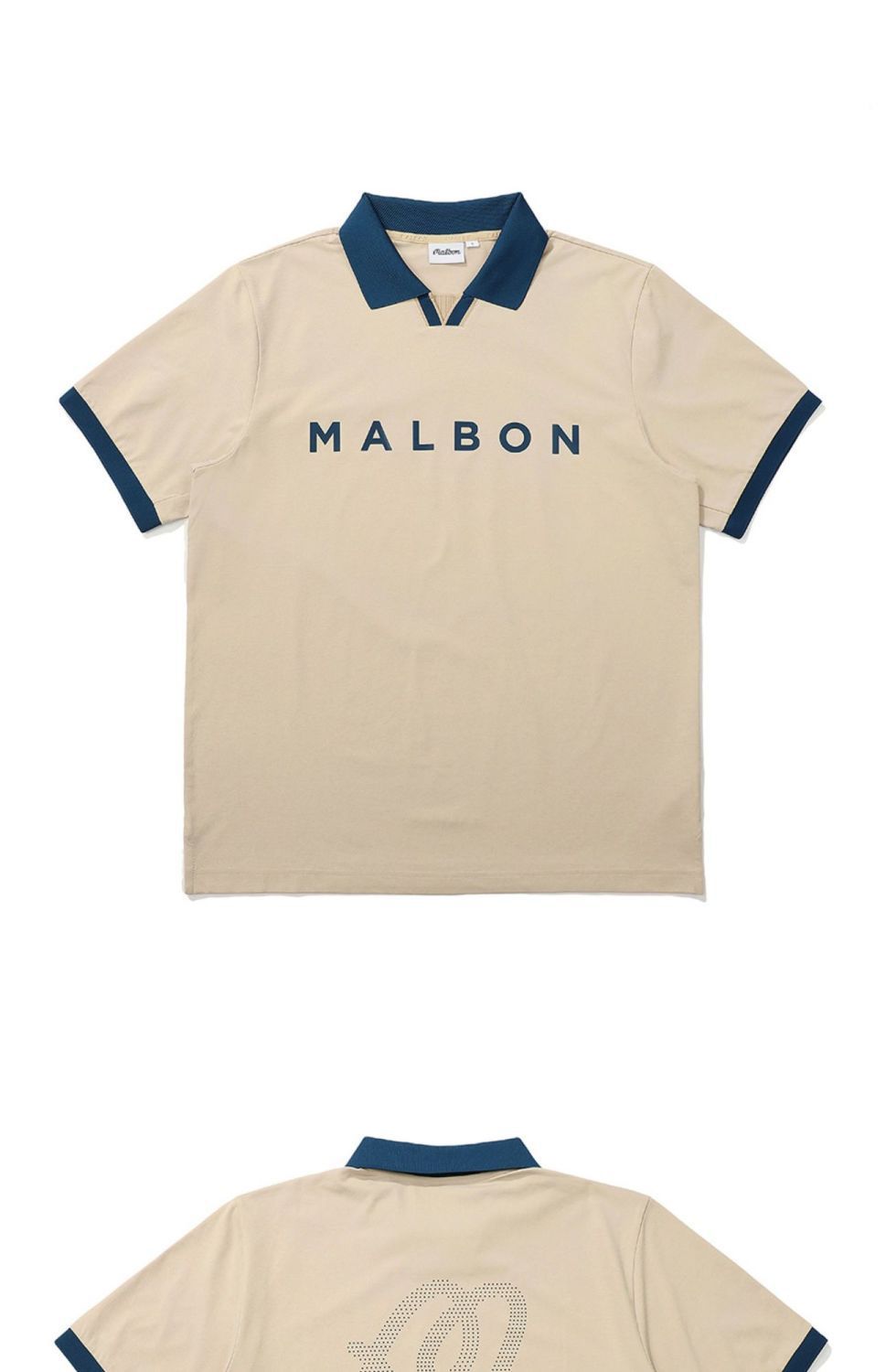 Malbon Korea 2025 Summer New Men's Golf Polo T-Shirt Short Sleeve