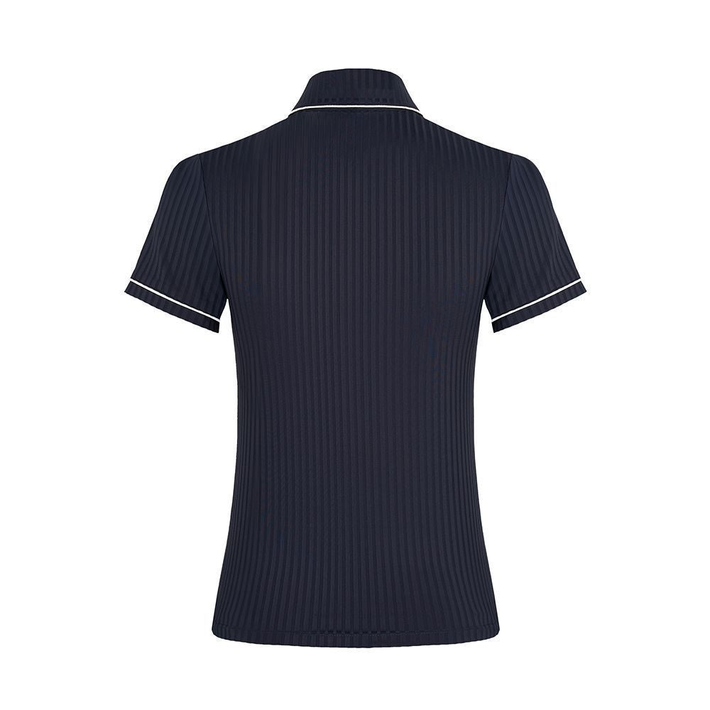Malbon Korea New 2025 SS Women's Anna Short-Sleeve Polo Shirt slim high stretch breathable top