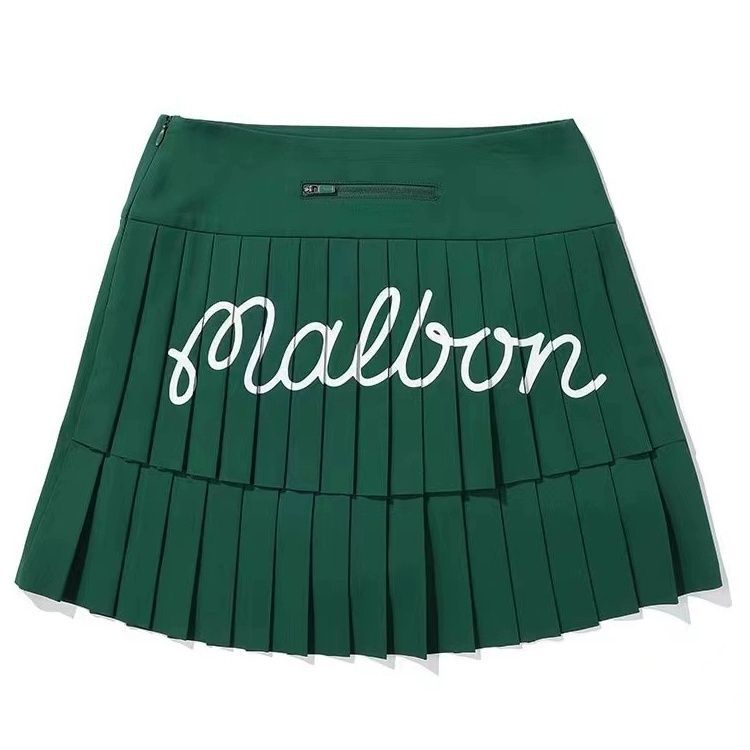 New Malbon Korea Women's Double Tiered Pleated Golf Skirt