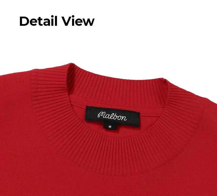 MALBON Golf Korea Women 24 FW Jersey Long Sleeve Pullover Crew Neck Knitwear Sweater shirt