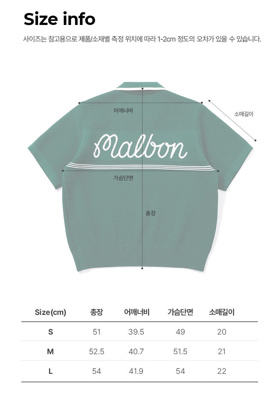 Malbon Korea Women's Tech Half Knit Top Golf T-shirt