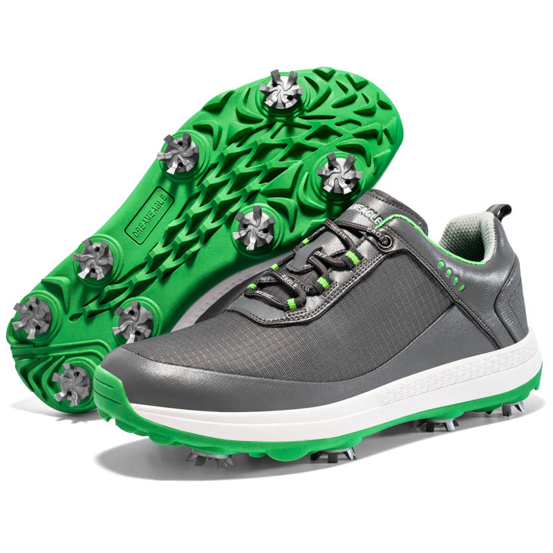 GREEN STAR Men's Professional Spiked Golf Shoes Waterproof Breathable Sneakers