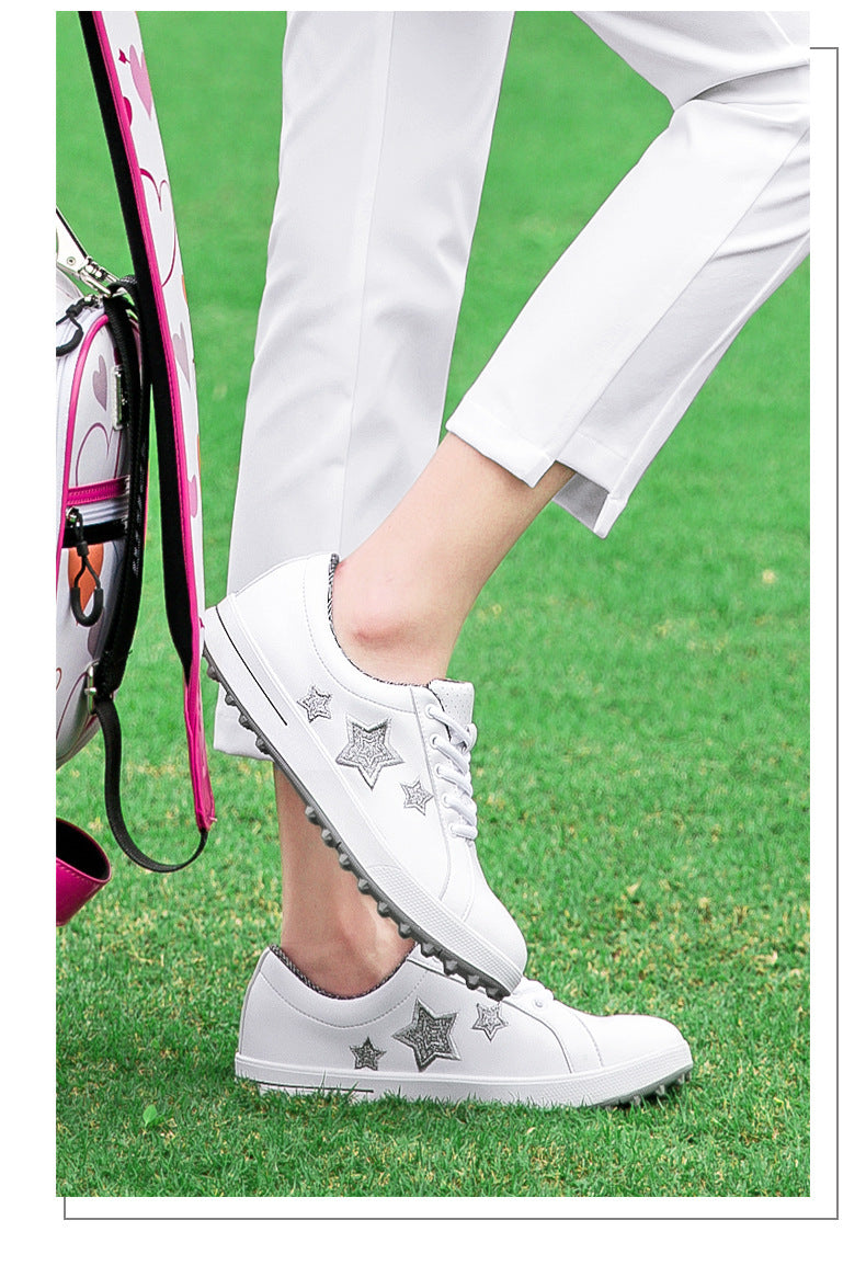 GREEN STAR Women's Golf Shoes Waterproof stud-less ladies casual golf shoes