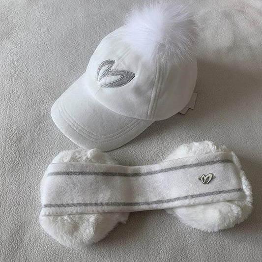 MASTER BUNNY EDITION Ladies Original Korean Golf Hat & Earmuff band Set