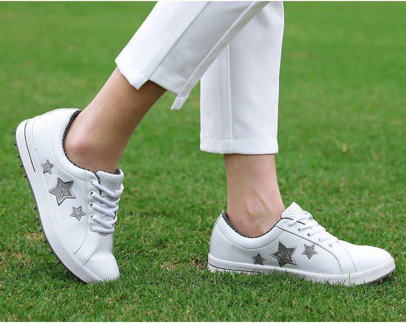 GREEN STAR Women's Golf Shoes Waterproof stud-less ladies casual golf shoes