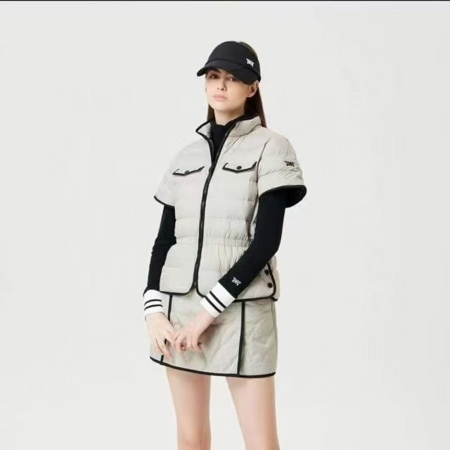 PXG Korea Women Two-Piece Set Quilted Jacket & Skirt 24 AW winter golf outerwear