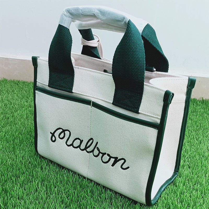 MALBON Korea Golf Canvas Tote Bag new golf style Crossbody bag with Strap