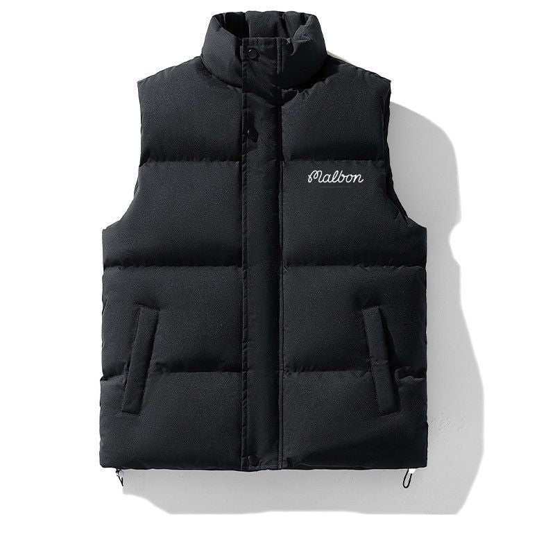 MALBON Korea Men FW Down Vest stand collar Light and Warm Sports Vest Down Jacket Outerwear