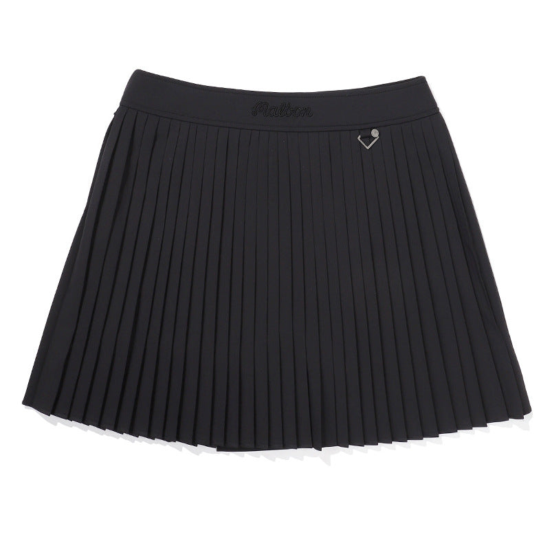 Malbon Korea Half-Pleated Zipper Pocket Golf Skirt for Women