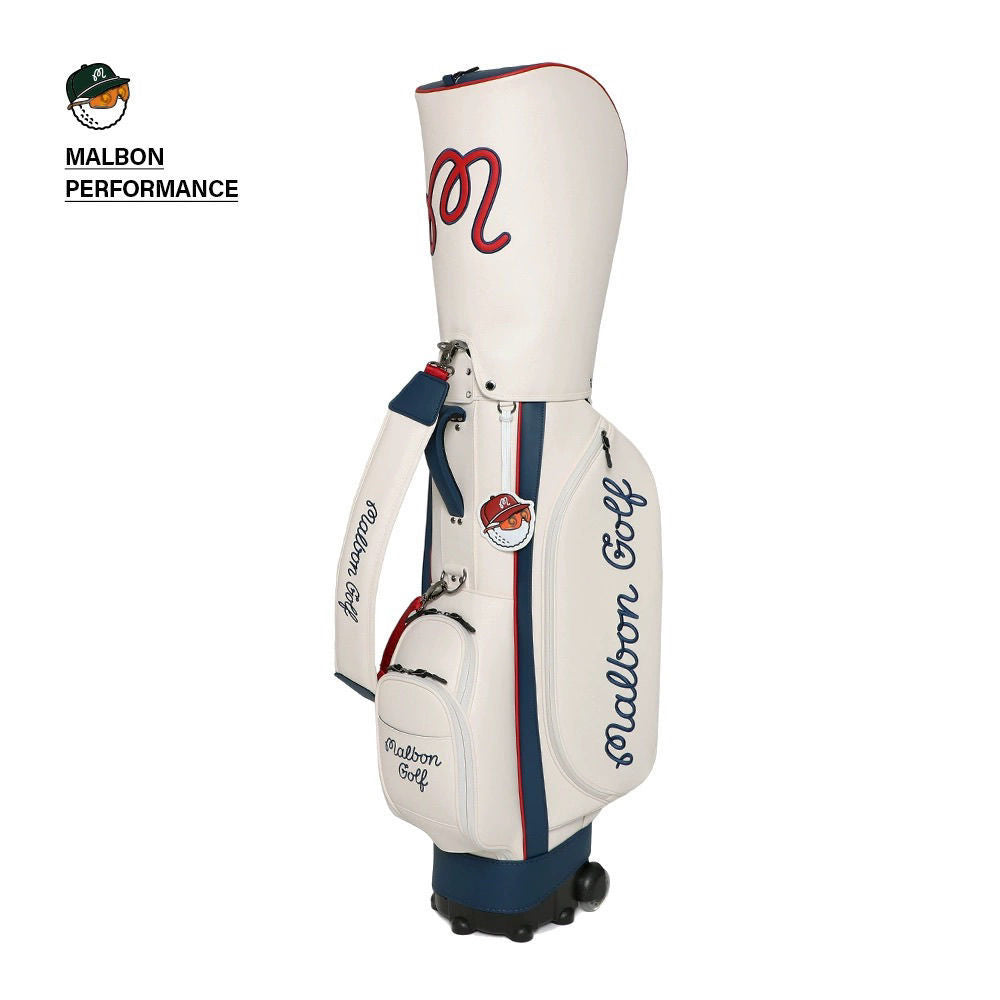 MALBON Korea Performance Trolley Caddie Golf Bag with Wheels Lightweight Korean PU Waterproof