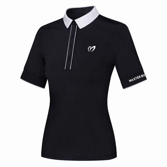 Master Bunny Edition Women SS Polo Shirt Breathable Quick Dry Outdoor Slim Short Sleeve T-Shirt Athleisure