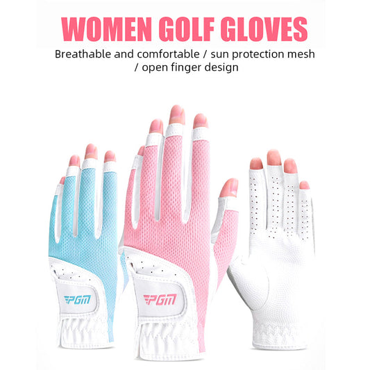 PGM Ladies Golf Gloves Fingerless Gloves Set (Left & Right Hands)