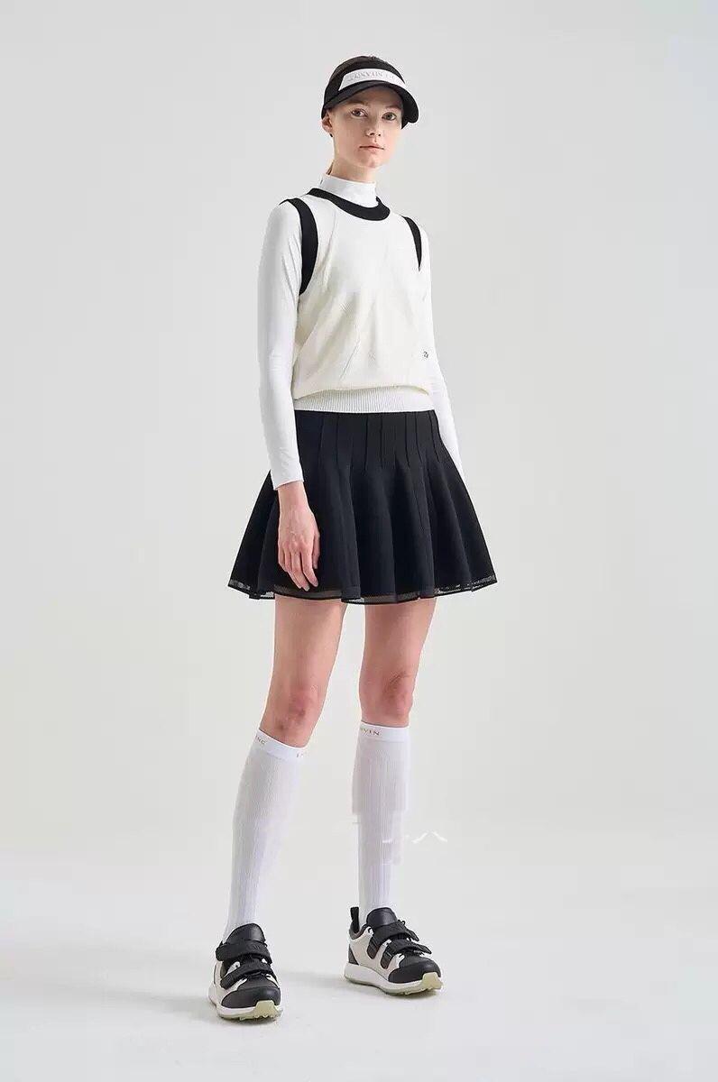 LANVIN BLANC Korea Luxury Golf Wear Women Knit Skirt