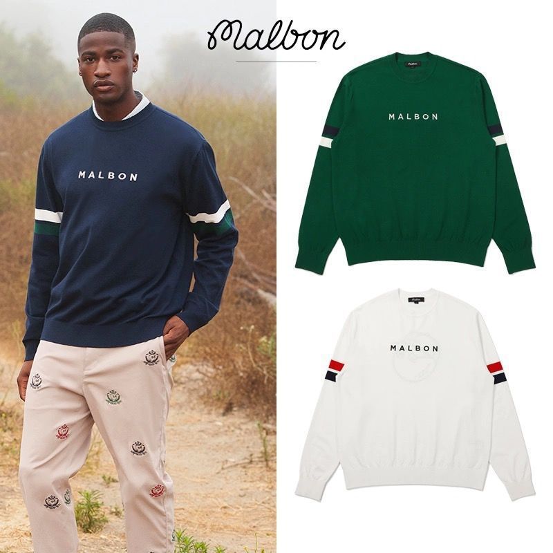 MALBON Golf Korea Men FW Basic Bucket Danny Sweater high stretch Knit shirt