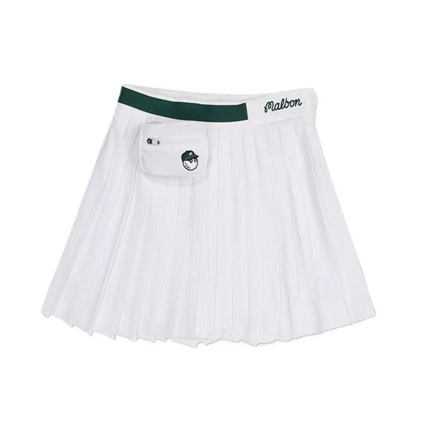 Malbon Korea Golf Skirt with Small Bag, quick dry pleated skirt for women+ detachable ball bag