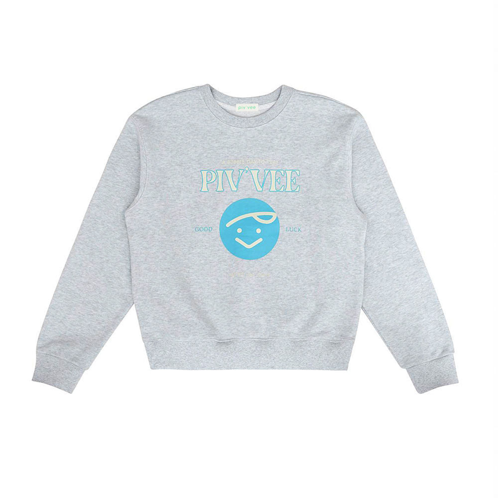 Pivvee Korea Women's Long Sleeved Crew Neck Golf Sweatshirt Cotton