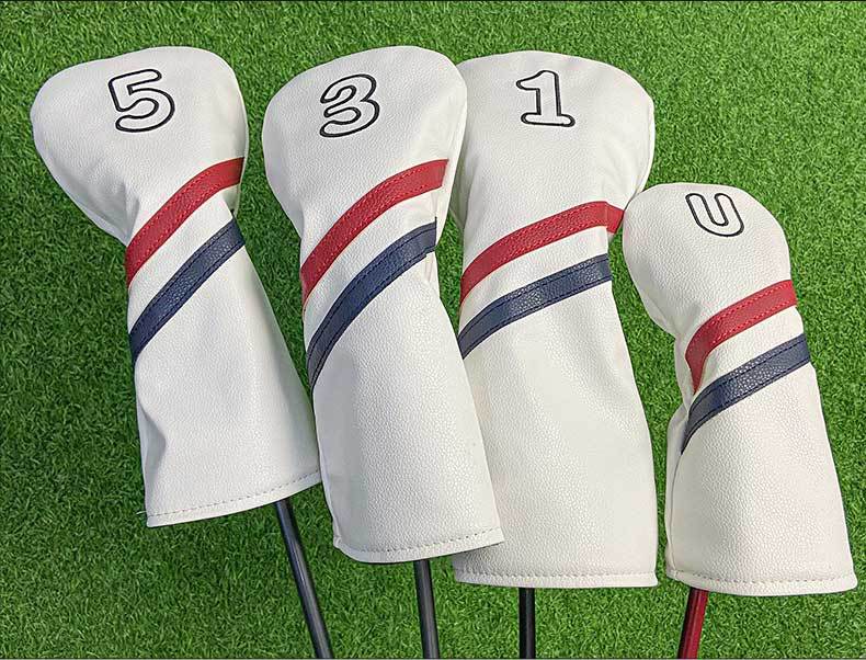 Stripes Golf Club Covers Waterproof PU Club Protector Covers