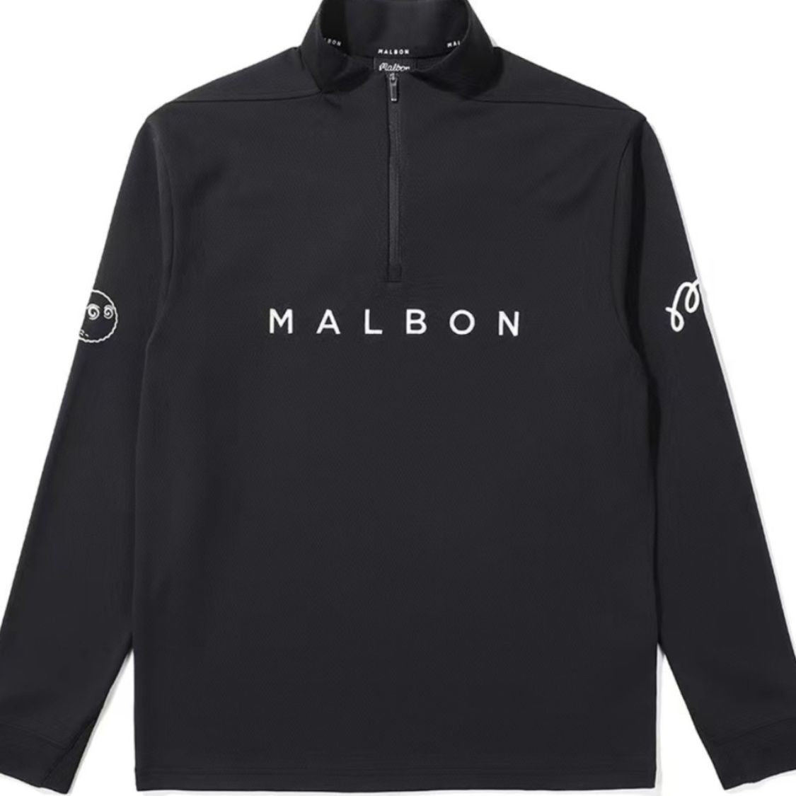 MALBON Golf Korea Men Shirt Long Sleeve Half-high Neck Jersey Light Outdoor Sports Casual Zipper Top