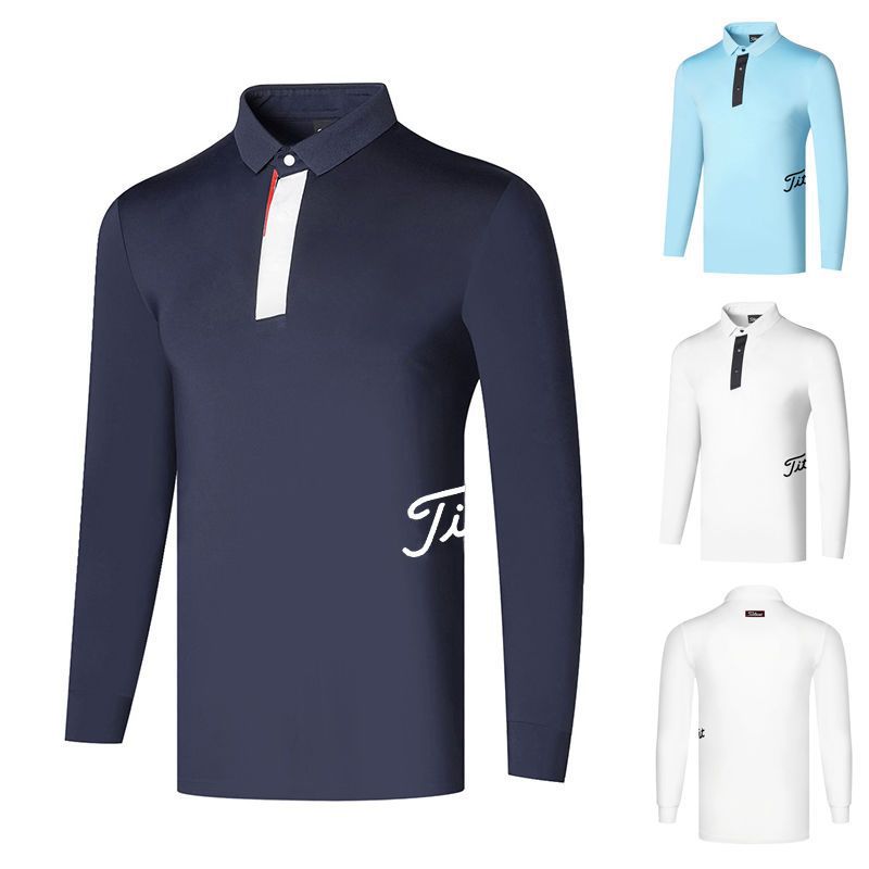 TITLIEST Korea Men Classic Golf Polo T-Shirt  FW Long Sleeve