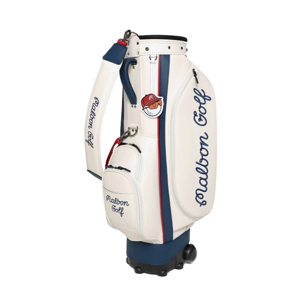 MALBON Korea Performance Trolley Caddie Golf Bag with Wheels Lightweight Korean PU Waterproof