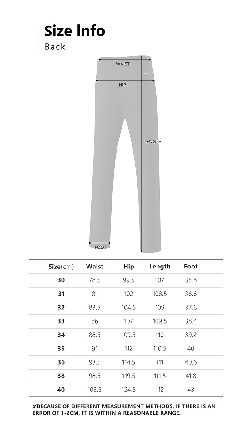 Titlelist Korea Men's FW Trousers Slim Fit Athletic Stretch Golf Pants