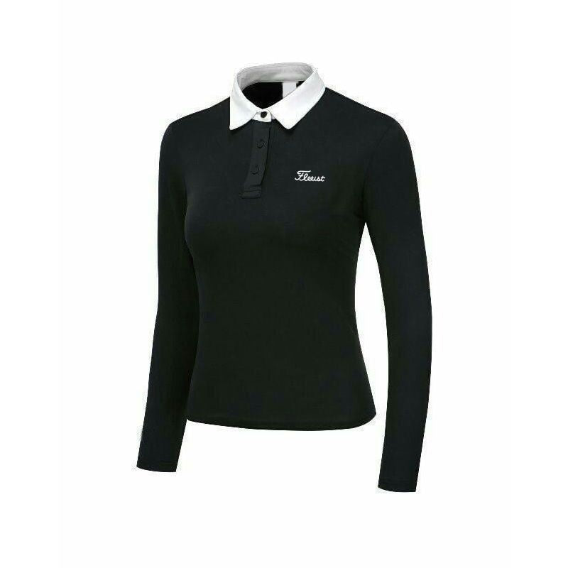 Titleist Korea Women Long-Sleeve Collar Shirt FW Quick Dry Casual Slim Fit Top Sports T-Shirt