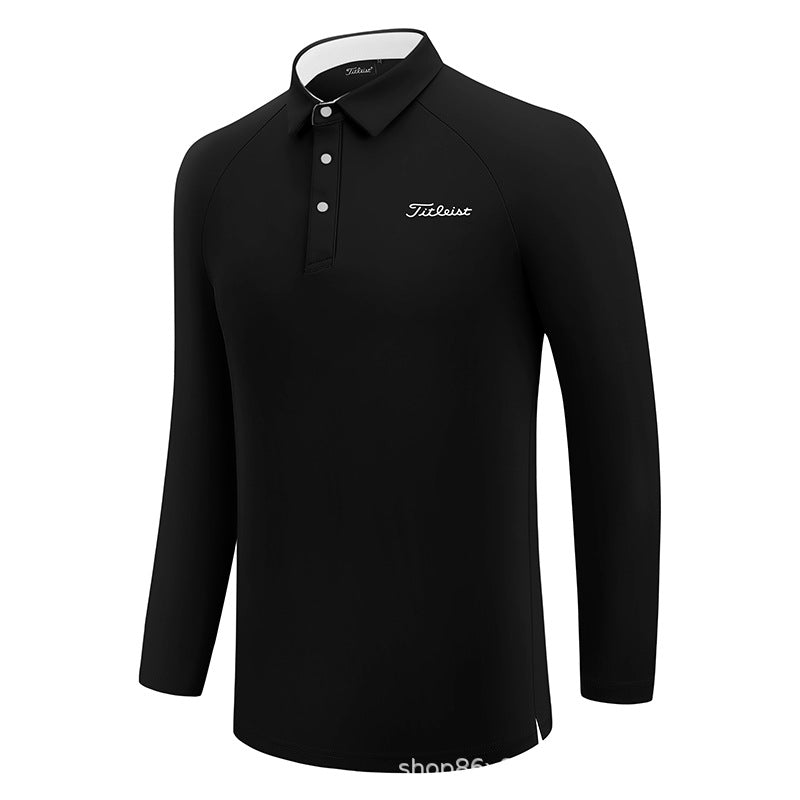 TITLEIST Korea Men Basic Long-Sleeve Polo T-shirt