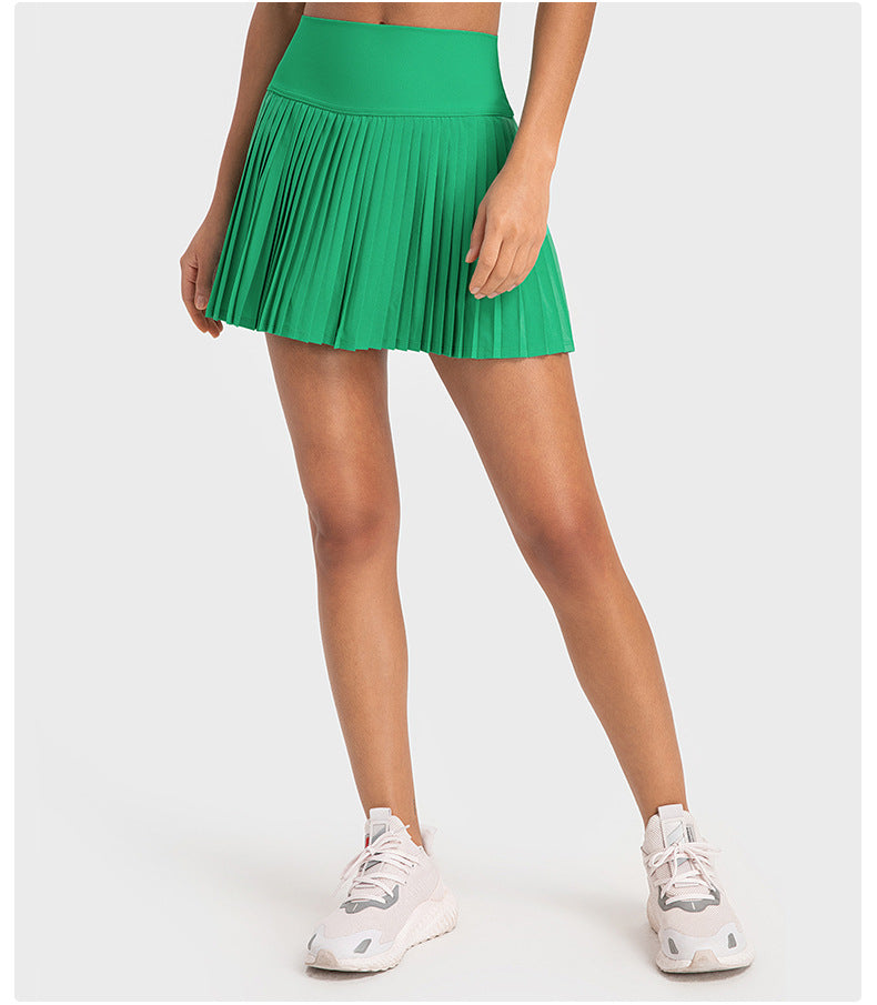 GREEN STAR Women Golf Skorts SS Cooling stretch fabric pleated golf skirt with inner pockets