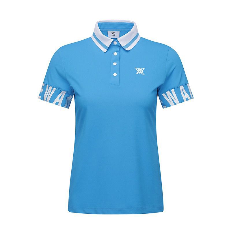 ANEW Golf Korea Summer Women's Short Sleeve T-Shirt Jersey Top Polo Golf Shirt
