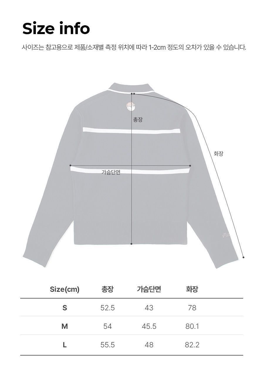 MALBON Korea Women FW Long-Sleeve Knitted POLO Shirt Stretch