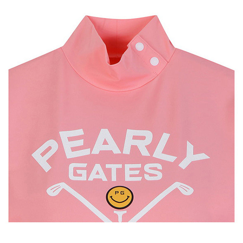 PEARLY GATES Golf Women Long Sleeve Turtle Neck Quick Dry Slim Shirt