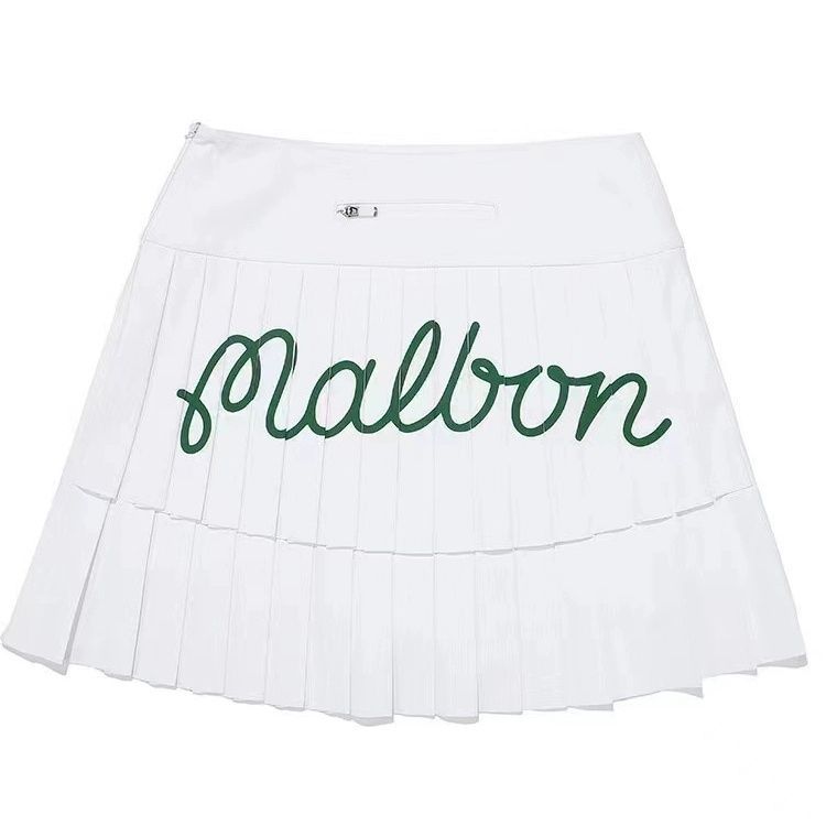 New Malbon Korea Women's Double Tiered Pleated Golf Skirt