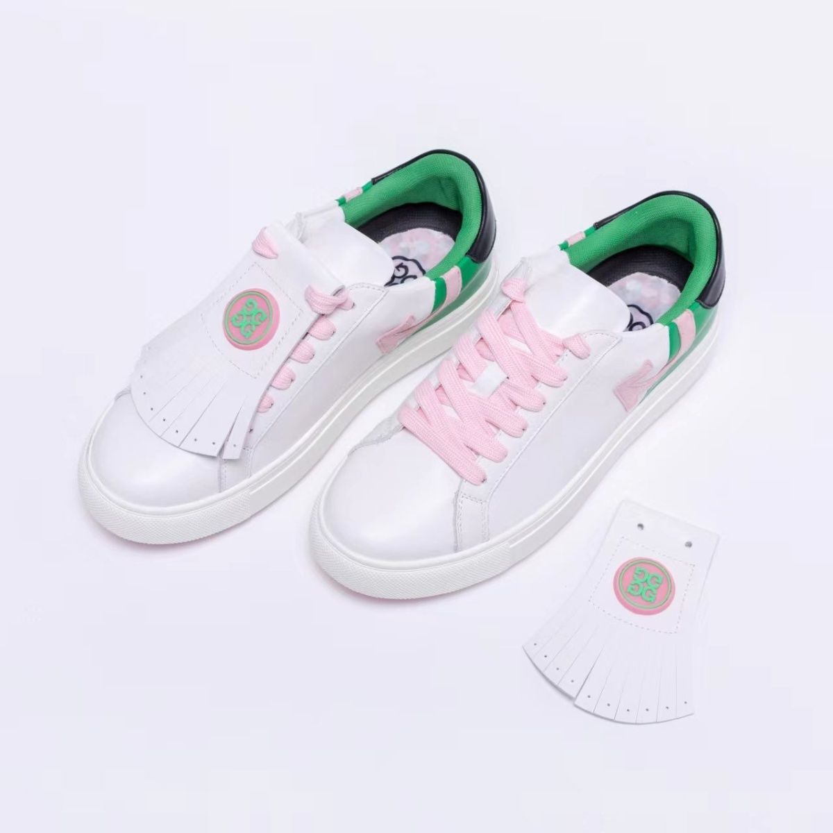 G/FORE Korea Limited Edition DURF Leather Kiltie Two-Tone Golf Shoes for Women waterproof sneakers