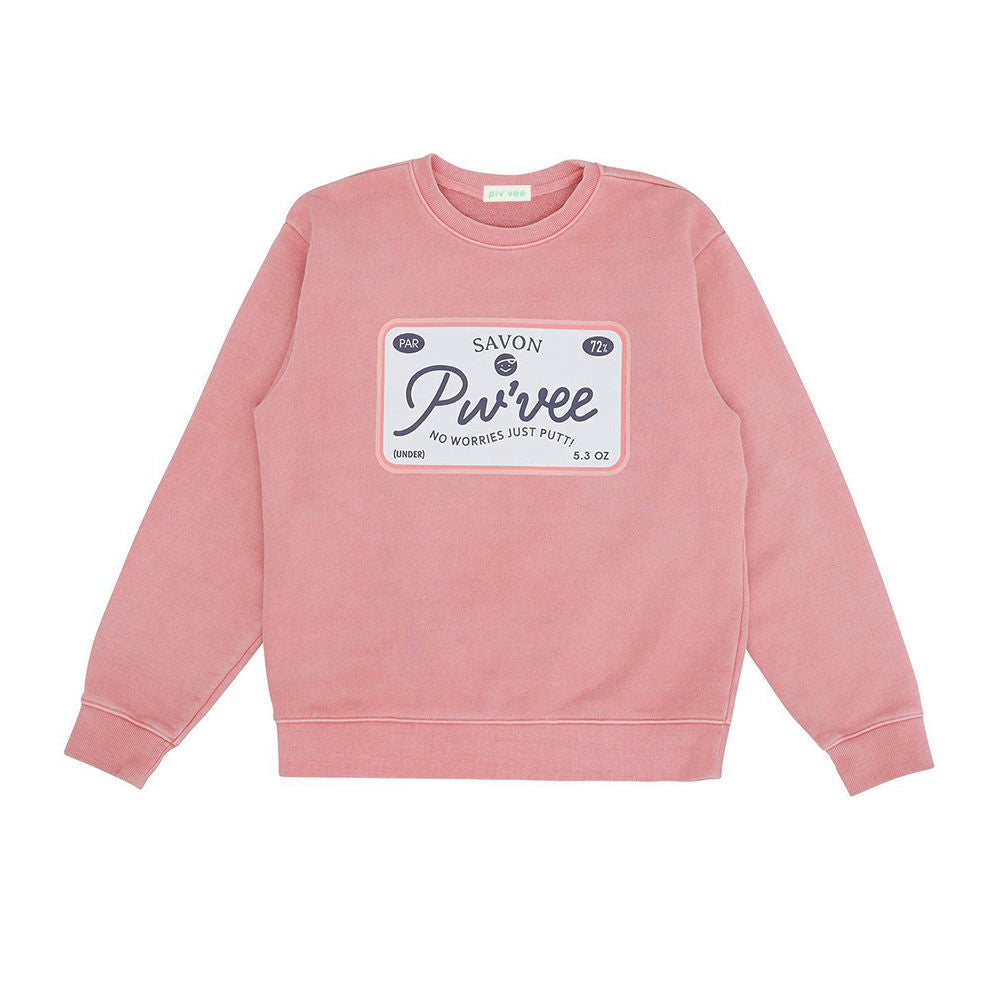 Pivvee Korea Women's Long Sleeved Crew Neck Golf Sweatshirt Cotton