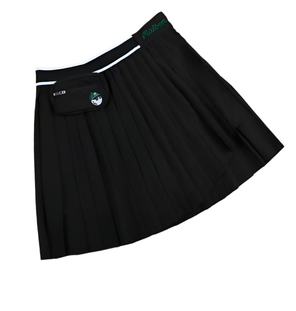 Malbon Korea Golf Skirt with Small Bag, quick dry pleated skirt for women+ detachable ball bag