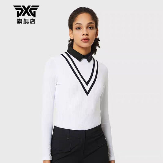 PXG Women Long-Sleeve Shirt New Korean version golf apparel slimming golf top T-shirt quick-drying