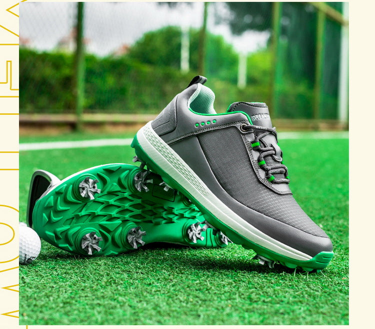 GREEN STAR Men's Professional Spiked Golf Shoes Waterproof Breathable Sneakers