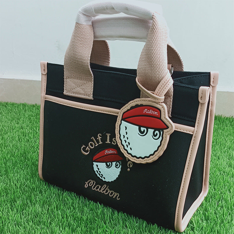 MALBON Korea Golf Canvas Tote Bag new golf style Crossbody bag with Strap