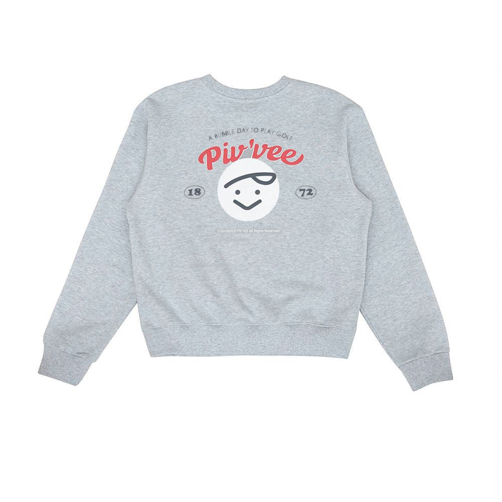 Pivvee Korea Women's Long Sleeved Crew Neck Golf Sweatshirt Cotton