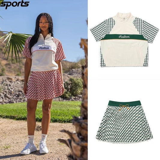 Malbon Korea Air Dot Pattern Golf Skirt Women's 24 pleated print skirt