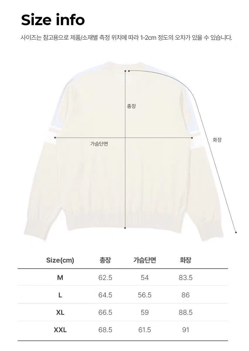 MALBON Korea Golf Men Color-block Signature Knit Sweater menswear round neck long sleeve knitwear shirt