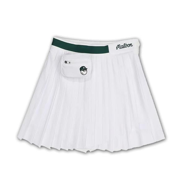 Malbon Korea Golf Skirt with Small Bag, quick dry pleated skirt for women+ detachable ball bag