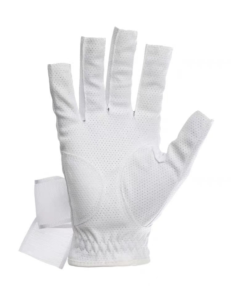 GREEN STAR Ladies Elegance Ribbon Fingerless Golf Gloves Set