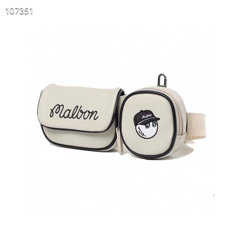 MALBON Korea Two Pocket Belt Bag Women's waist bag versatile storage belt bag