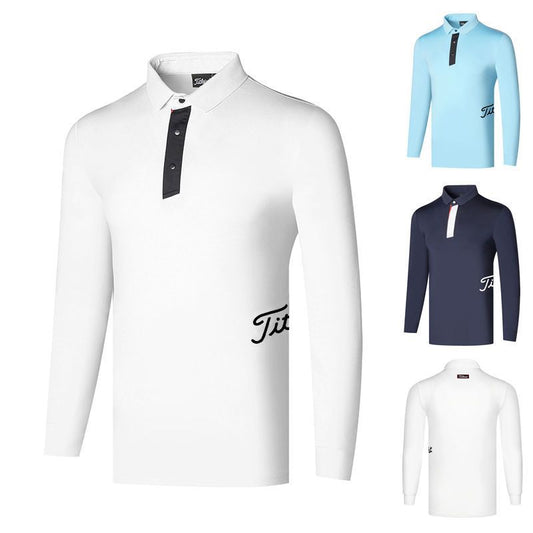 TITLIEST Korea Men Classic Golf Polo T-Shirt  FW Long Sleeve