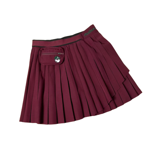 Malbon Korea Golf Skirt with Small Bag, quick dry pleated skirt for women+ detachable ball bag