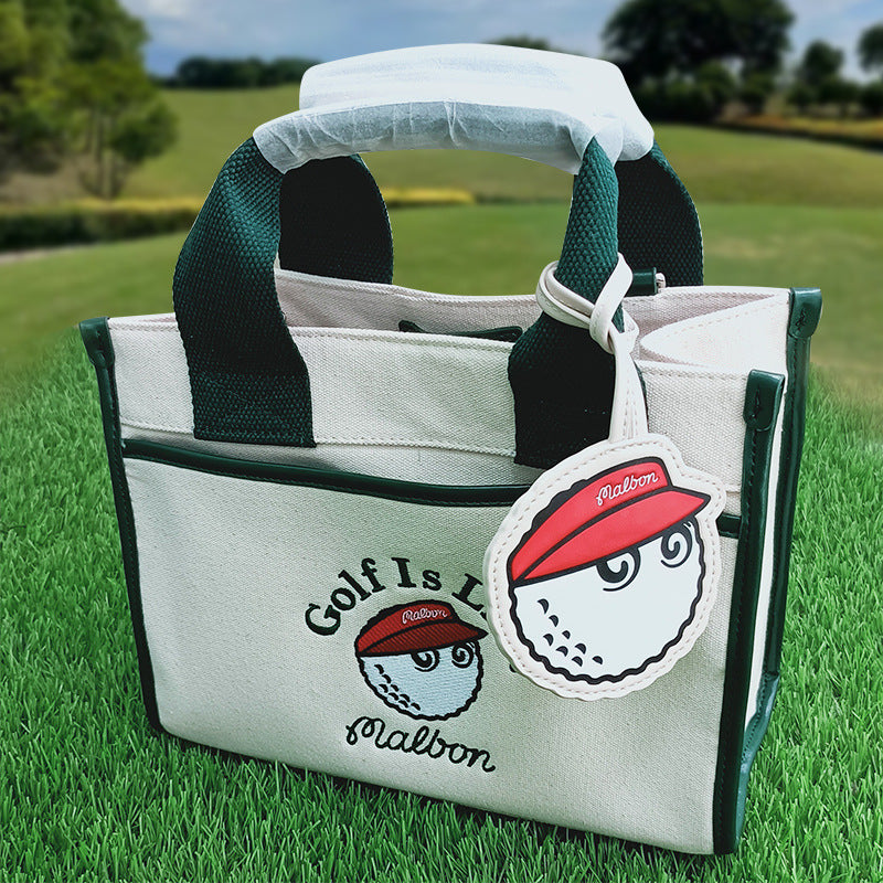 MALBON Korea Golf Canvas Tote Bag new golf style Crossbody bag with Strap