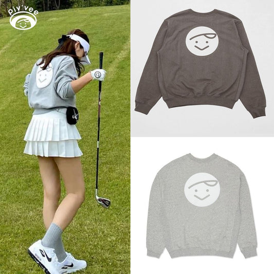 Pivvee Korea Women's Pullover Golf Sweatshirt Cotton