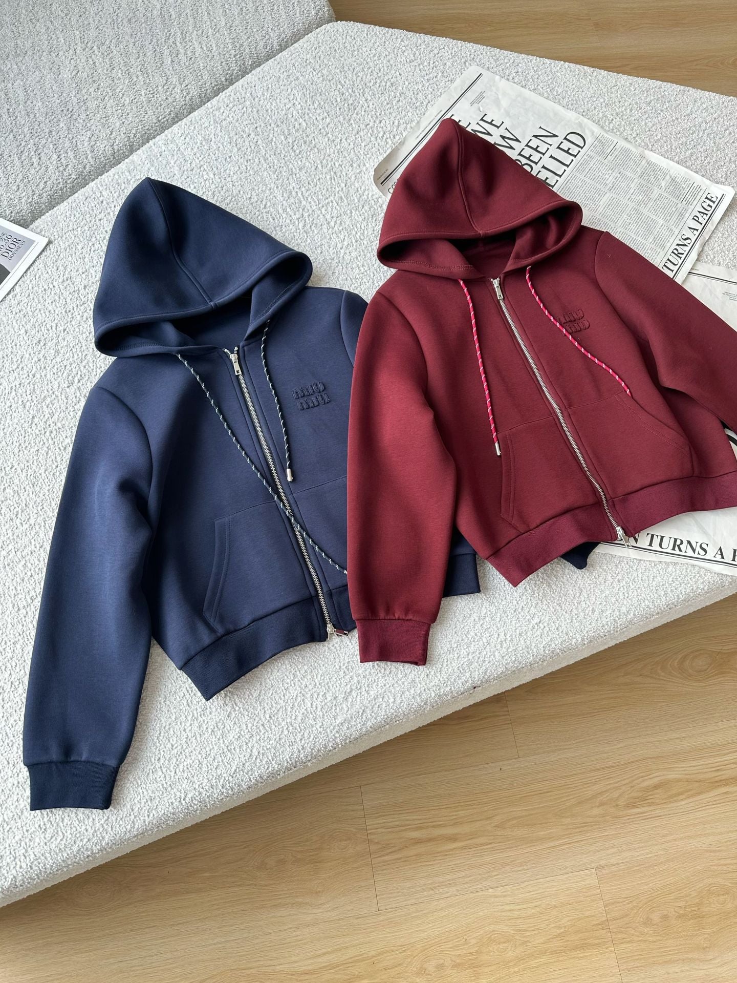 GREEN STAR Golf Two-Piece Set New High-end casual sportswear Women's Hooded Sweatshirt Jacket + Skirt set